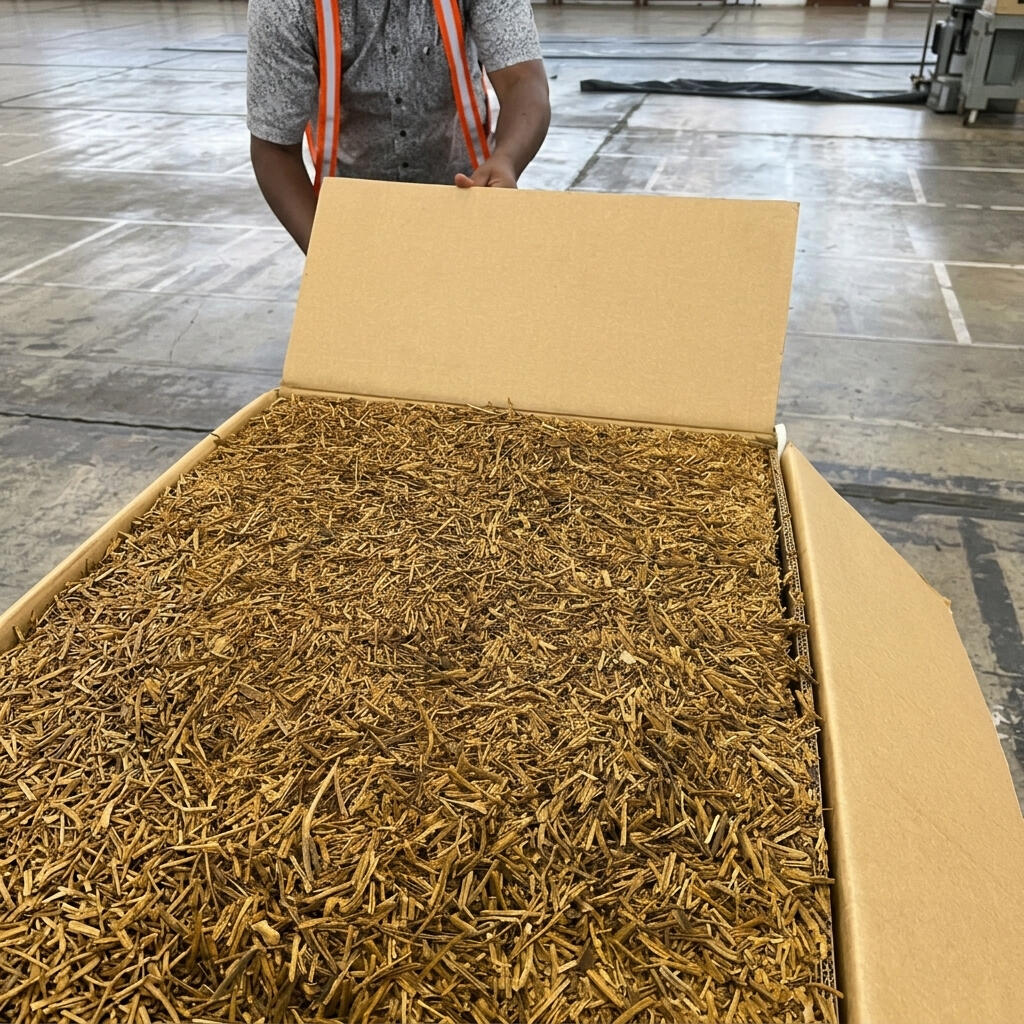 FCV stems (LST & SST) FCV stems available from applicable processing lots. Packing: C-48 cartons Net weight: 200 kg Carton: AC ND Kraft paper: Top and bottom